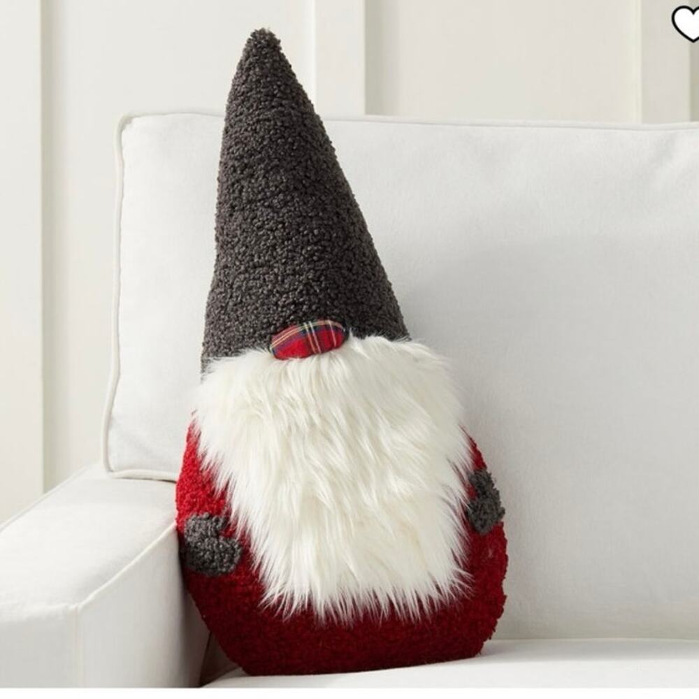 Pottery Barn Clarke Gnome Shaped Pillow NWT